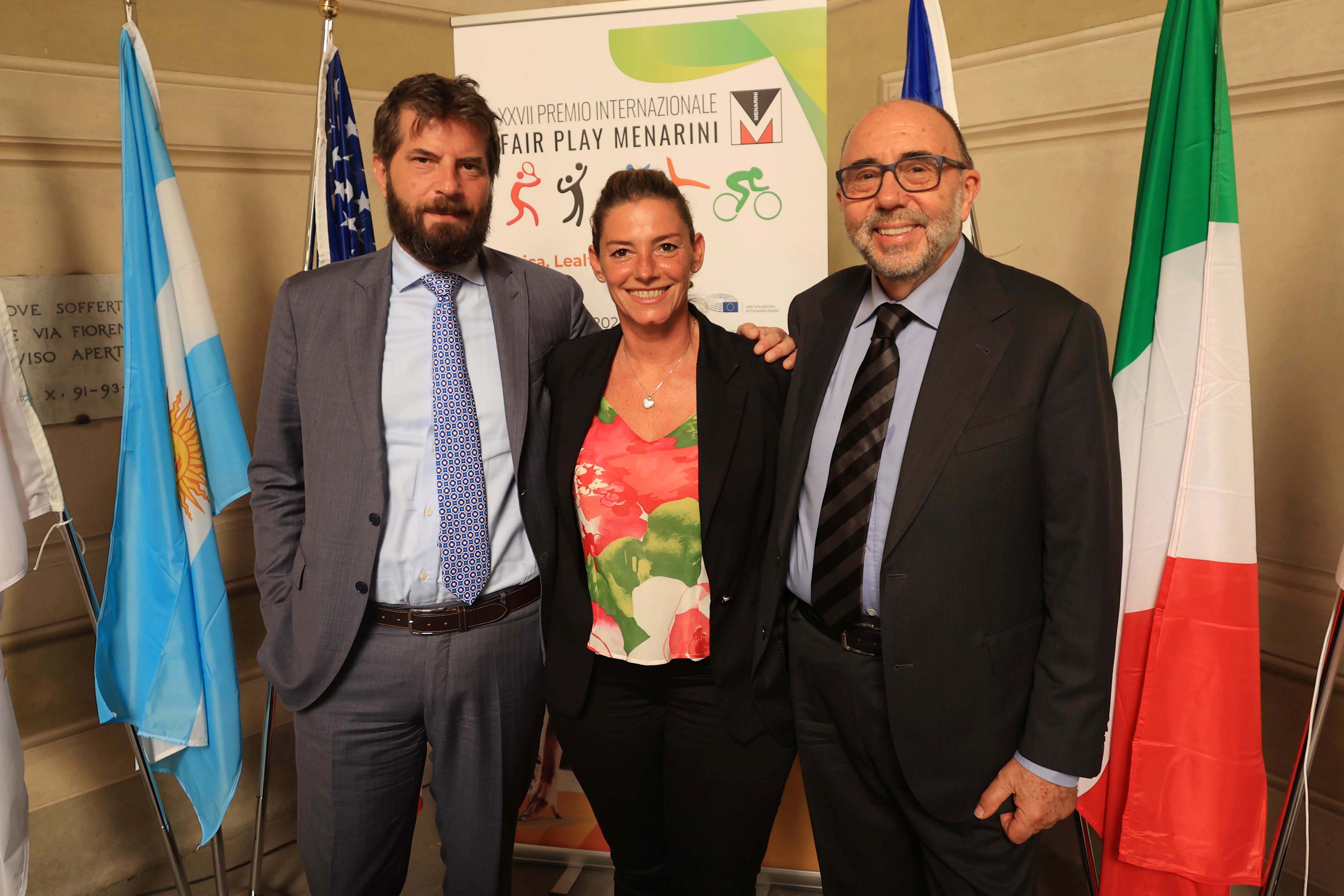 Ennio Troiano, Valeria Speroni Cardi and Antonello Biscini, Board Members of the Fair Play Menarini Foundation