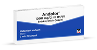 Andolor 1000 mg/2 ml IM/IV Enjeksiyonluk Çözelti