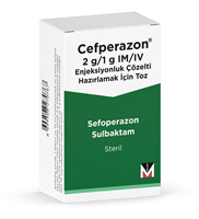 Cefperazon 2 g/1 g IM/IV Enjeksiyonluk Çözelti Hazırlamak İçin Toz