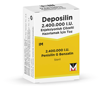Deposilin 2.400.000 I.U. Enjeksiyonluk Çözelti Hazırlamak İçin Toz ve Çözücü