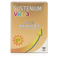 Sustenium Vit D3 400 IU Vitamin D3 İçeren Takviye Edici Gıda