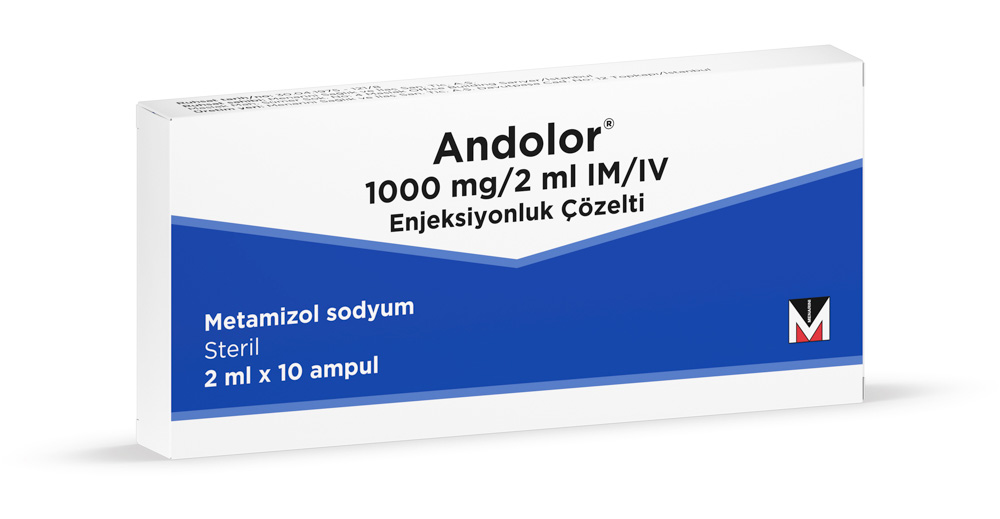 Andolor 1000 mg/2 ml IM/IV Enjeksiyonluk Çözelti