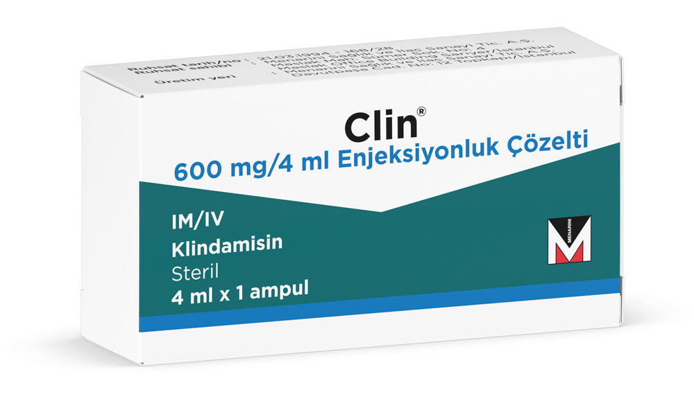 Clin 600 mg/4 ml Enjeksiyonluk Çözelti