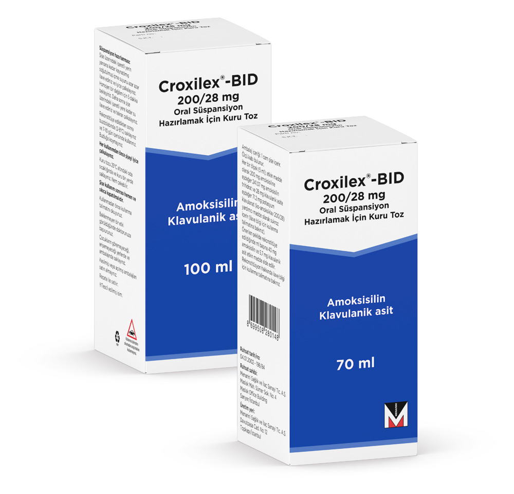 Croxilex-BID 200/28 mg Oral Süspansiyon Hazırlamak İçin Kuru Toz