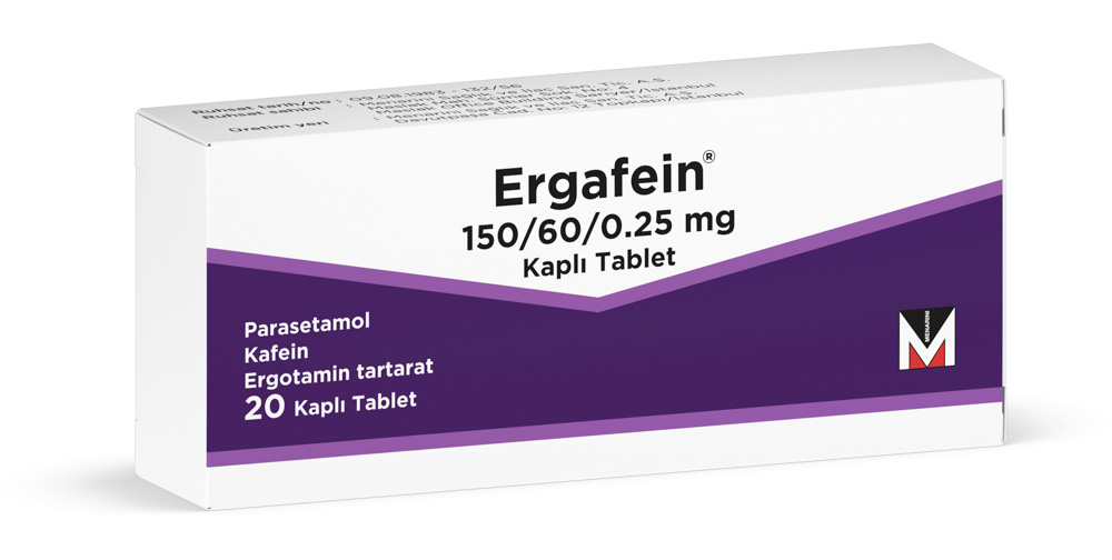Ergafein 150/60/0.25 mg Kaplı Tablet