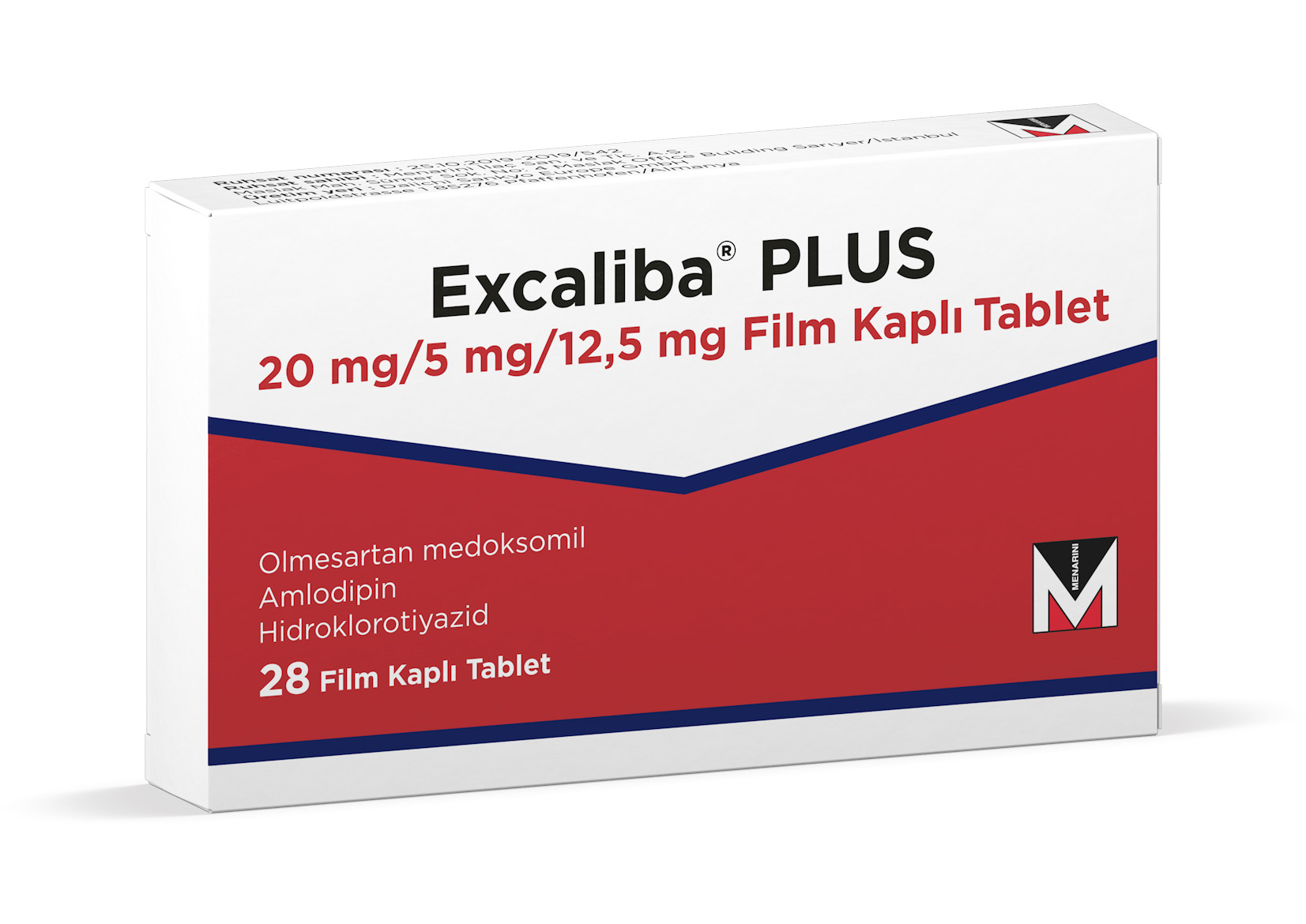 Excaliba Plus 20 mg / 5 mg / 12,5 mg Film Kaplı Tablet