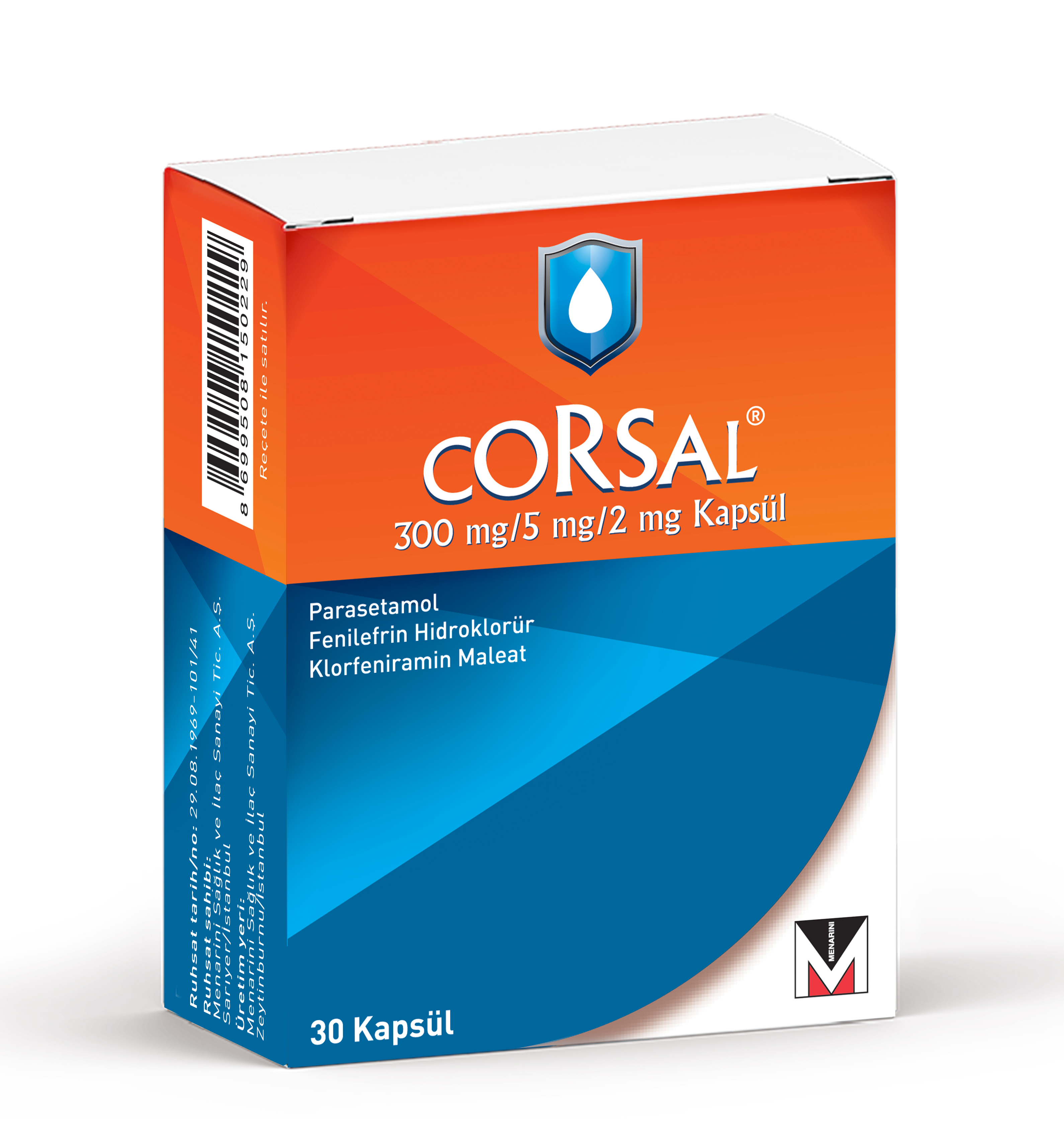 Corsal 300 mg/5 mg/2 mg Kapsül